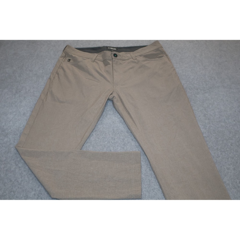 Linksoul Boardwalker Pants Men 35x31 Tan Khaki Chino Trousers Golf Casual **